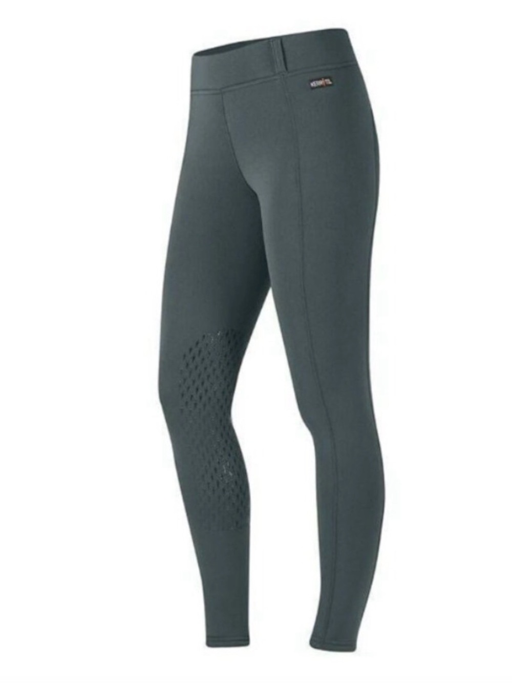 Kerrits Power Stretch Knee Patch Riding Tights Platinum (Gray-Blue) Size 1X NEW